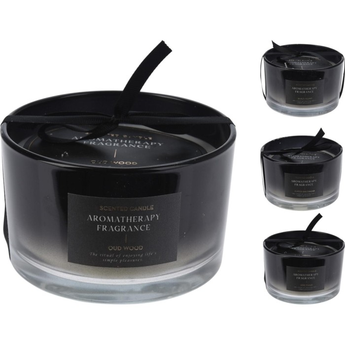 CANDELA VETRO 13X8CM 3 COLORI